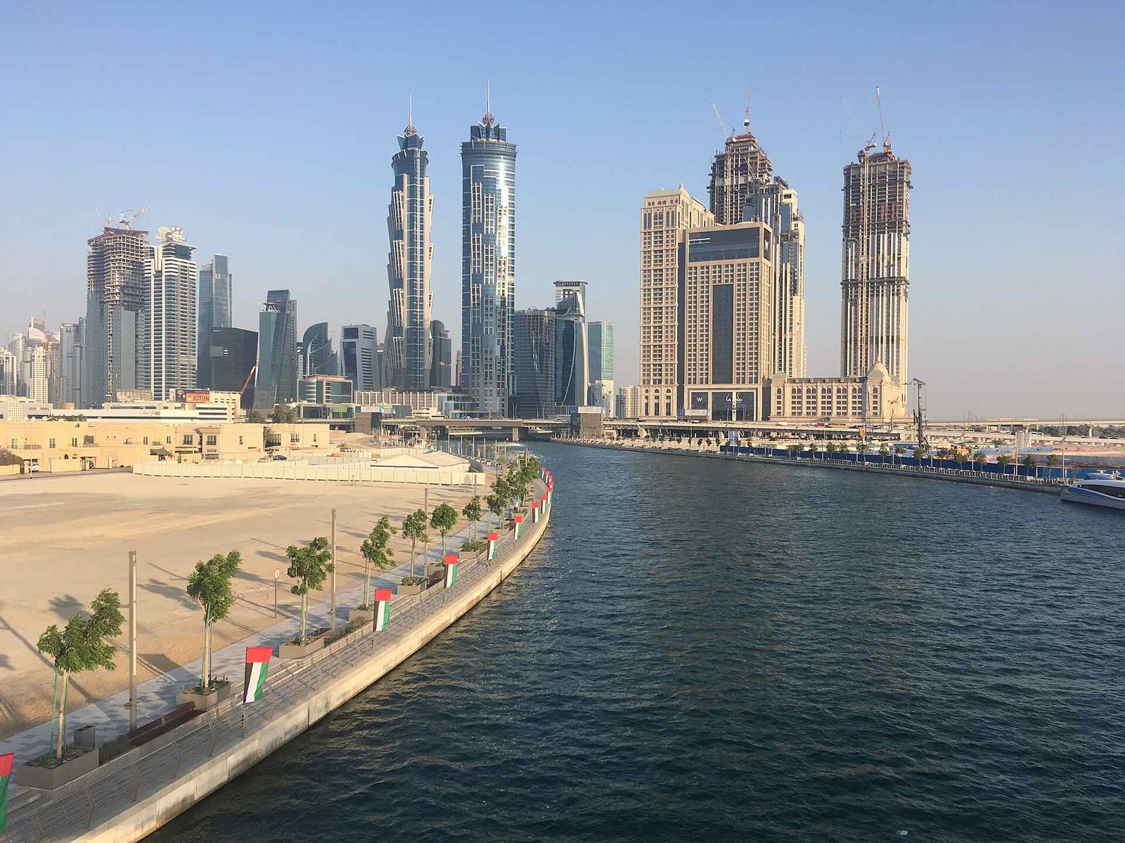 Business Bay towers on the Dubai Water Canal (location photo)